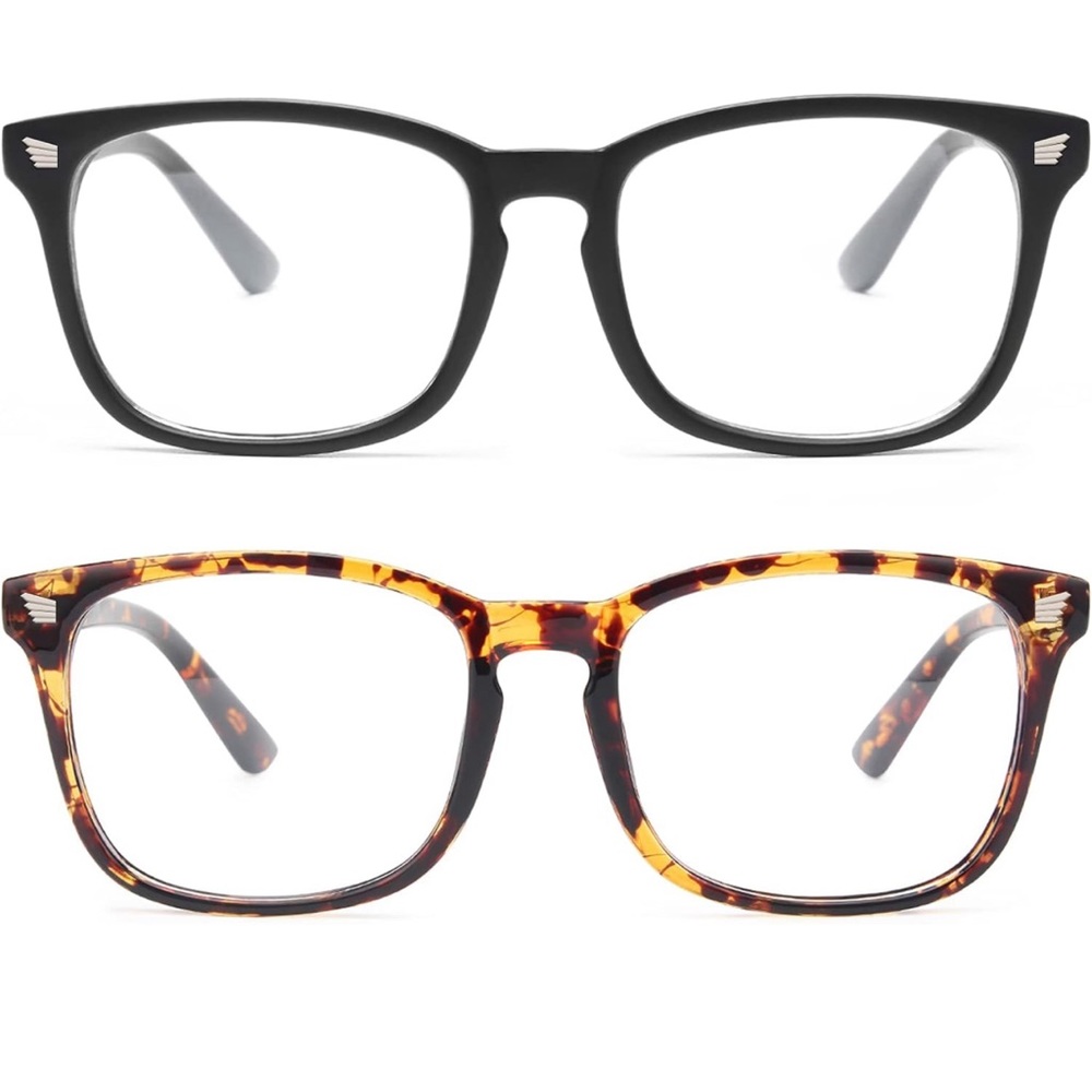 New!Blue Light Blocking Anti Eyestrain & UV Glare Glasses (Matte Black+Tortoise)